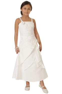 Bruidsmeisjesjurk Ivoor Met Borduursels