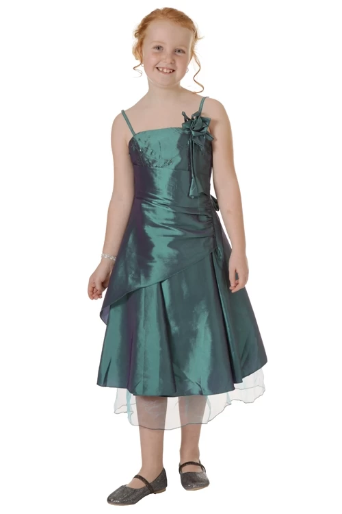 Galajurk Meisjes Zeegroen Met Overslag