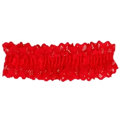 Kousenband Rood Met Kant