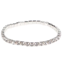 Dames Armband Zilver Met Strass Steentjes