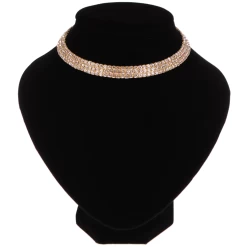Collier Goudkleurig Met Strass Steentjes