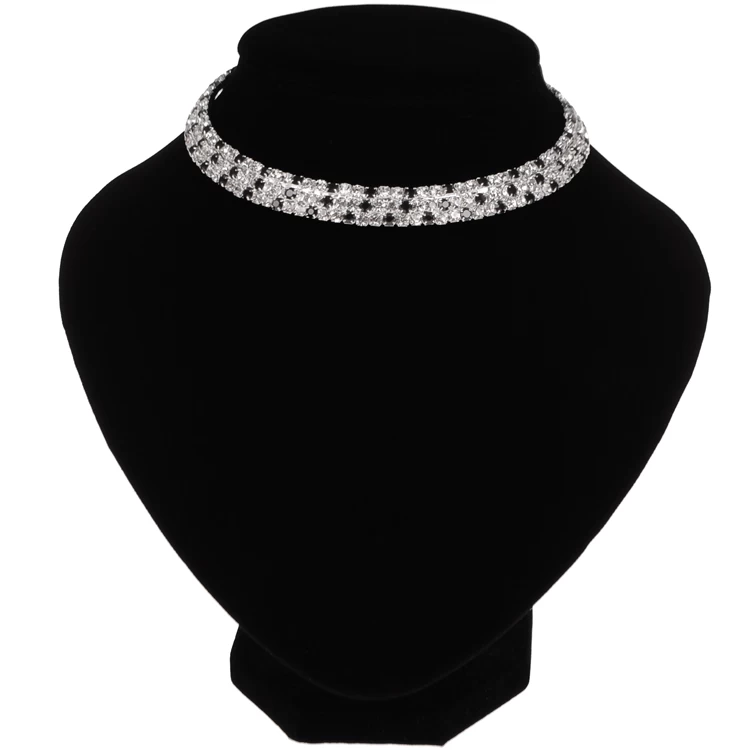 Collier Zilver Met Strass Steentjes