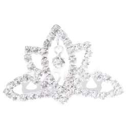 Mini Tiara Zilverkleurig Met Strass