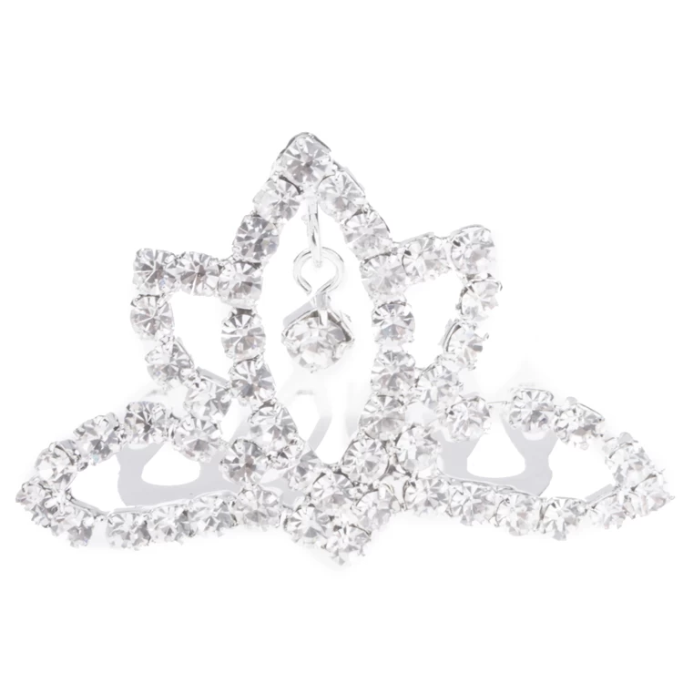 Mini Tiara Zilverkleurig Met Strass