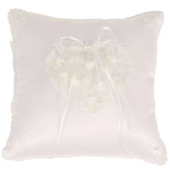 Ringkussen Vierkant Met Ivoren Hart