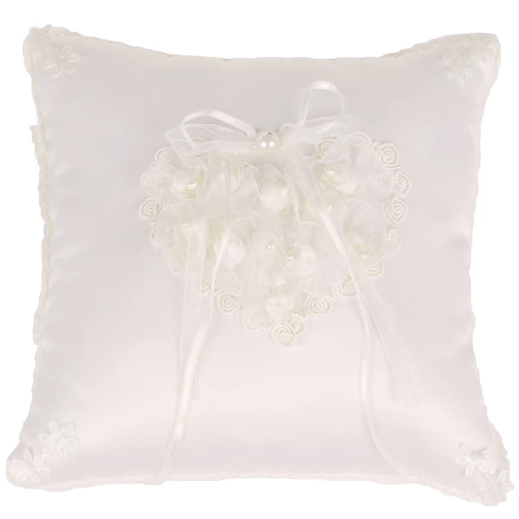 Ringkussen Vierkant Met Ivoren Hart