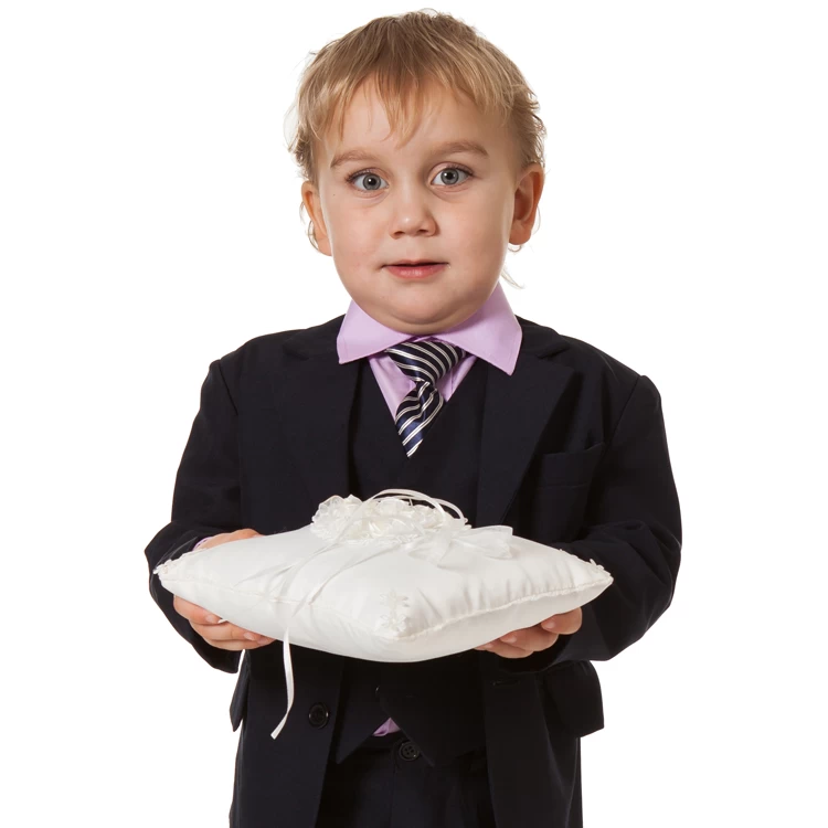 Ringkussen Vierkant Met Ivoren Hart - Afbeelding 2