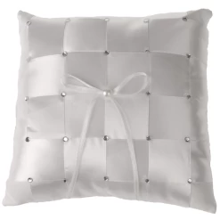 Ringkussen Wit Met Strass Steentjes