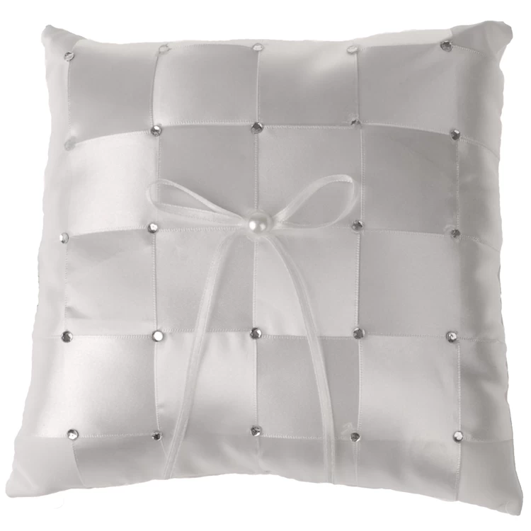 Ringkussen Wit Met Strass Steentjes