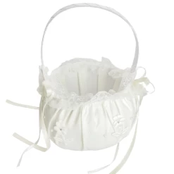 Bloemenmandje Ivoor Met Bloemetjes