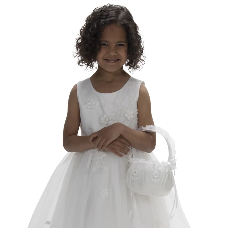 Bloemenmandje Ivoor Met Bloemetjes - Afbeelding 3