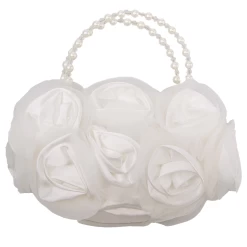 Tasje Met Bloemen Ivoor