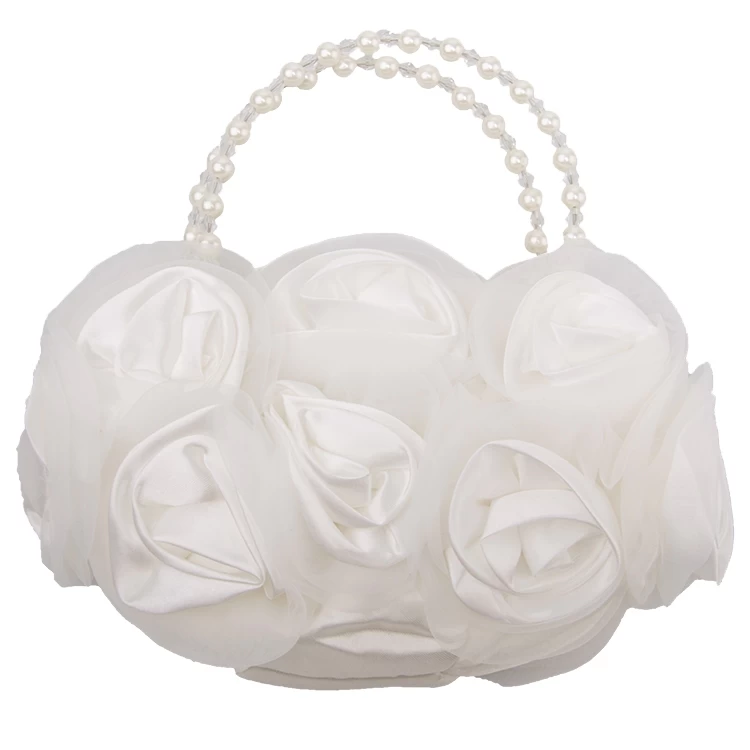 Tasje Met Bloemen Ivoor