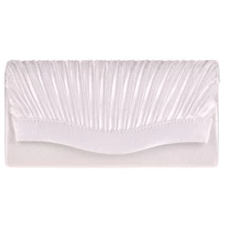 Avondtas Wit Gestreept - 21x11x6cm