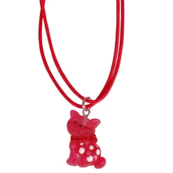 Kinderketting Rood Met Poesje