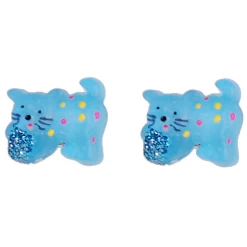 Kinderoorbelletjes Poesjes Blauw