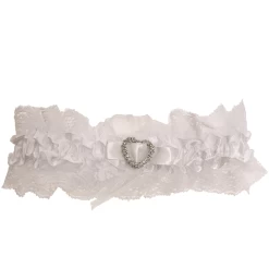 Kousenband Wit Met Hartje