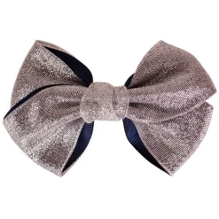 Haarclip Met Strik - Zilver Met Blauw - 11 Cm