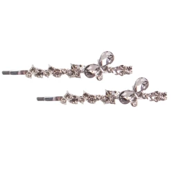 Schuifspeldjes Zilverkleurig Met Strasssteentjes