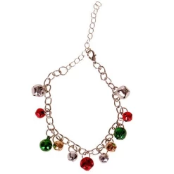 Armbandje Met Gekleurde Belletjes - Rood ,zilver, Groen En Goud