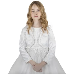 Bolero Ivoor Met Kraaltjes En Geborduurd Randje