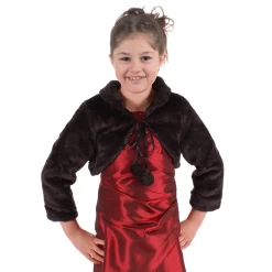 Bolero Meisjes Zwart Van Imitatiebont