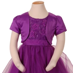 Meisjesbolero Paars Korte Mouw