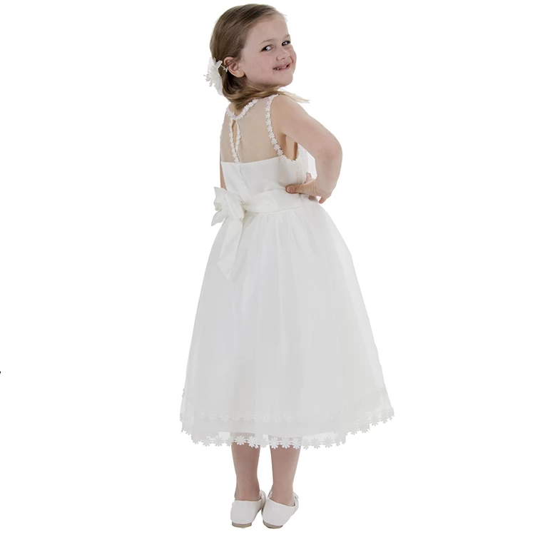 Meisjesjurk Ivoor Met Organza - Afbeelding 4