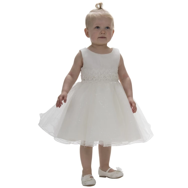 Bruidsmeisjesjurk Ivoor Met Tule - Afbeelding 8