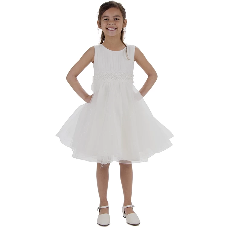 Bruidsmeisjesjurk Ivoor Met Tule - Afbeelding 6