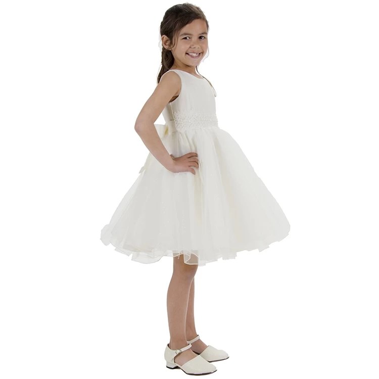 Bruidsmeisjesjurk Ivoor Met Tule - Afbeelding 4