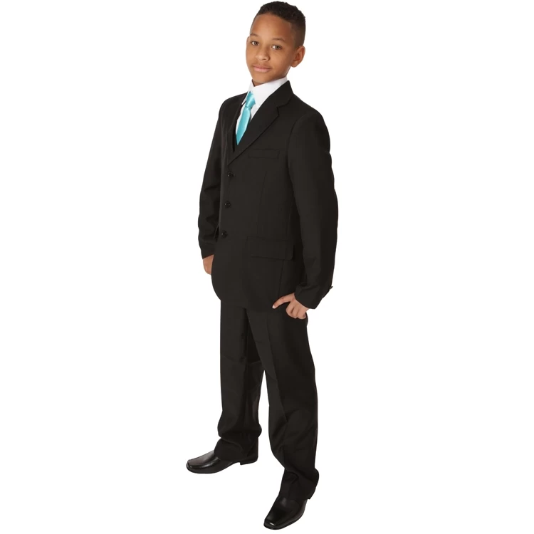 Luxe Kinderkostuum Effen Zwart 3-delig