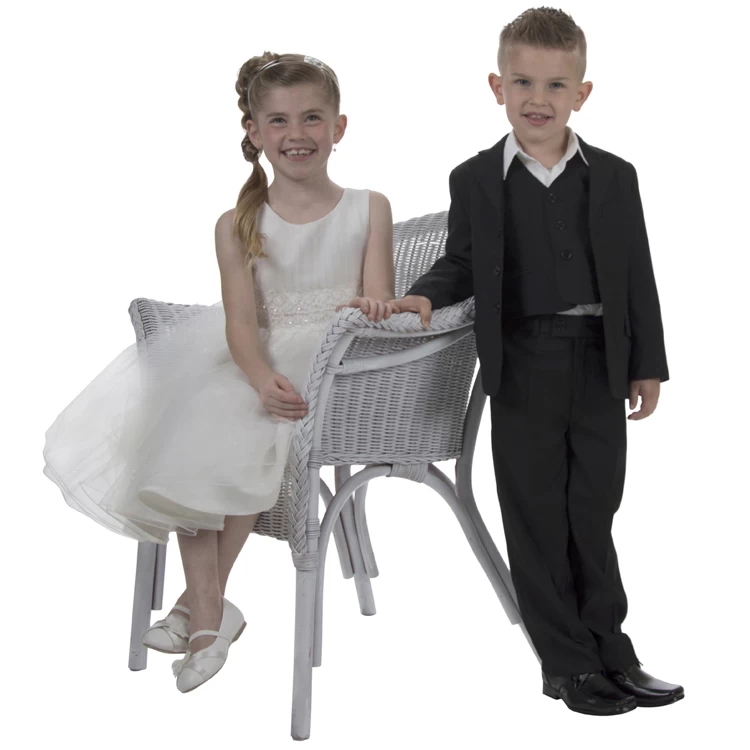 Luxe Kinderkostuum Effen Zwart 3-delig - Afbeelding 4