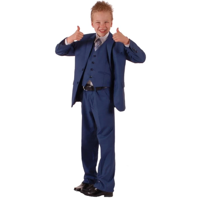 Kinderkostuum Middenblauw - Afbeelding 2