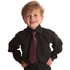 Kinderoverhemd Lange Mouw Zwart
