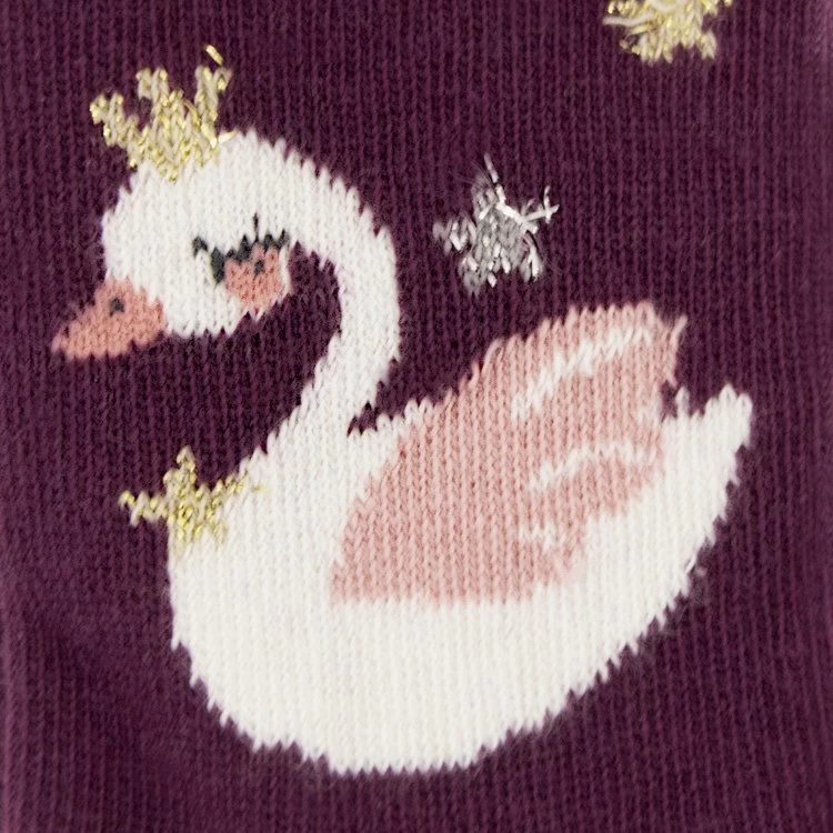 Ewers Babymaillot Wijnrood Met Zwaantje En Glittergaren - Afbeelding 4