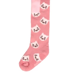 Ewers Babymaillot Met Antislip Stippen - Oudroze Met Poezenhoofdjes