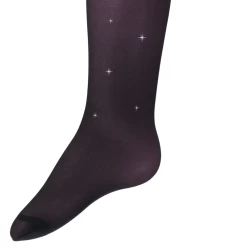 Ewers Glitterpanty Donkerblauw Met Zilverkleurige Glitters - 80DEN