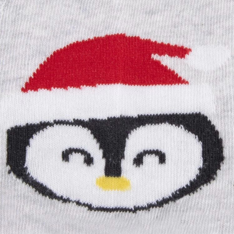 Ewers Babymaillot Lichtgrijs Met Kerstpinguin - Afbeelding 4