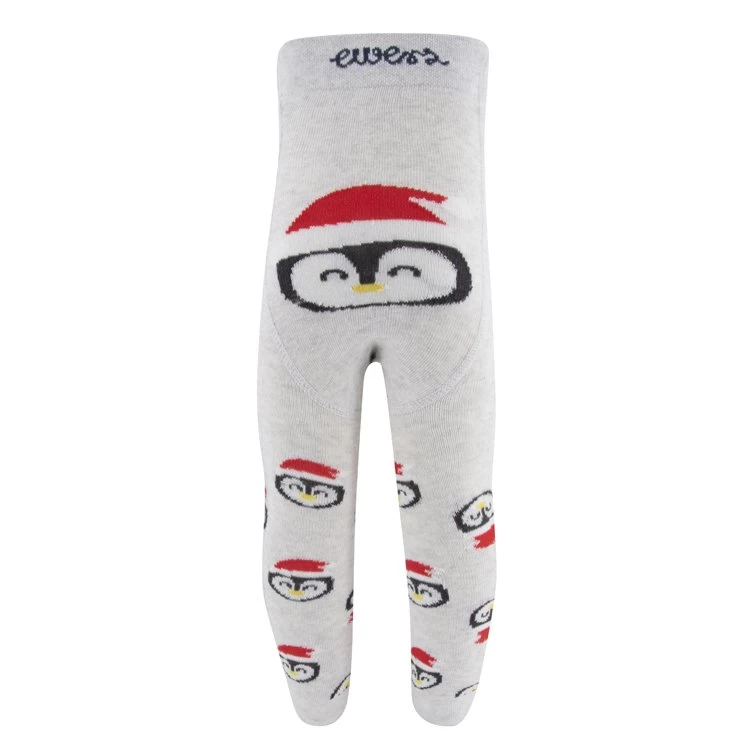 Ewers Babymaillot Lichtgrijs Met Kerstpinguin - Afbeelding 3