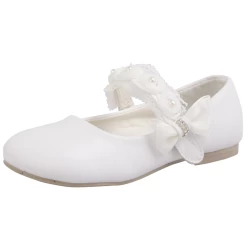 Ballerina Ivoor Met Bloemetjes Op Bandje