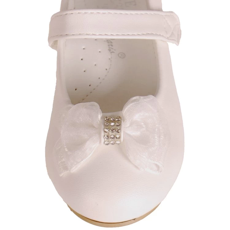 Off-white Meisjesballerina Met Organza Strikje - Afbeelding 2