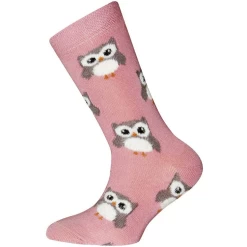Ewers Kindersokken Oudroze Met Uiltjes