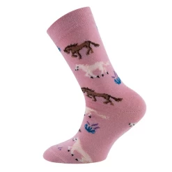 Ewers Kindersokken Oudroze Met Paarden