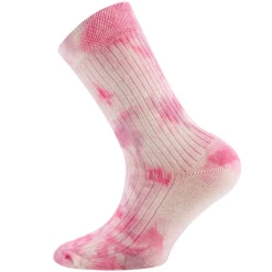 Ewers Kindersokken Ribstof Batik/Tie-dye Print Roze