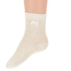 Ewers Kindersok Ecru Met Strikje