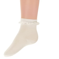 Ewers Meisjes Sok Ecru Met Broderie