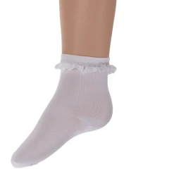 Ewers Meisjes Sok Wit Met Broderie