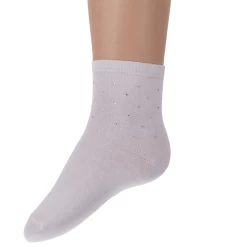 Ewers Sokken Wit Met Strass Steentjes