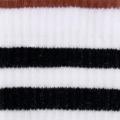 Kindersokken Ribstof Wit Met Zwarte Strepen - Ewers